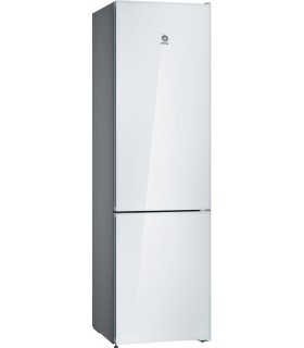 Balay 3KFD765BI Frigorífico combinado de libre instalación, Acabado en cristal, 203 x 60 cm, Cristal blanco