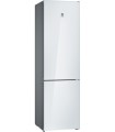 Balay 3KFD765BI Frigorífico combinado de libre instalación, Acabado en cristal, 203 x 60 cm, Cristal blanco
