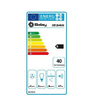 Balay 3BT264MX Campana telescópica, 60 cm, plata metalizado