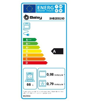 Balay 3HB2031X0 Horno, 60 x 60 cm, Acero inoxidable