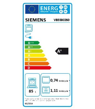 Siemens VB558C0S0 iQ500, Horno, 90 x 48 cm, Acero inoxidable