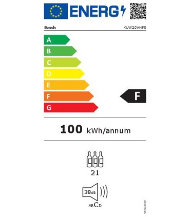 Bosch KUW20VHF0 Serie 6, Vinoteca con puerta de cristal , 82 x 30 cm