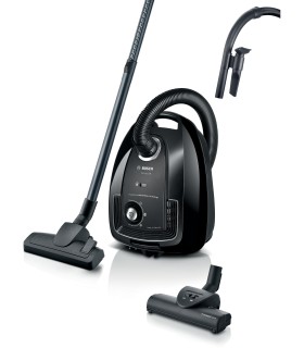Bosch BGB38BA3T Serie 4, Aspirador con bolsa, Negro