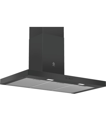Balay 3BC096MN Campana decorativa de pared box, 90 cm, Negro