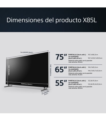 Sony KD-65X85L | Televisor Full Array LED 65” | 4K HDR | Smart TV Google TV | Serie X85