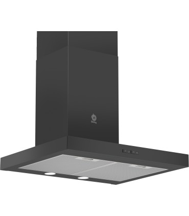 Balay 3BC065MN Campana decorativa de pared box, 60 cm, Negro