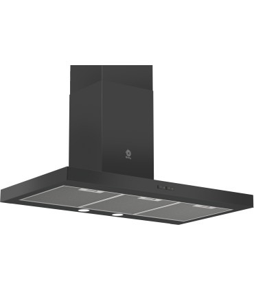Balay 3BC095MN Campana decorativa de pared box, 90 cm, Negro