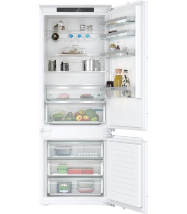 Siemens KB96NVFE0 iQ300, Frigorífico combi  integrable, 193.5 x 70.8 cm, Puerta fija