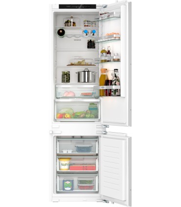 Siemens KI96NVFD0 iQ300, Frigorífico combi  integrable, 193.5 x 55.8 cm, Puerta fija