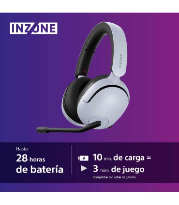 Sony INZONE H5 Auriculares inalámbricos para gaming WH-G500, color blanco