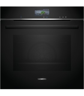 Siemens HR776G1B1 iQ700, Horno pirolítico con vapor, 60 x 60 cm, Negro