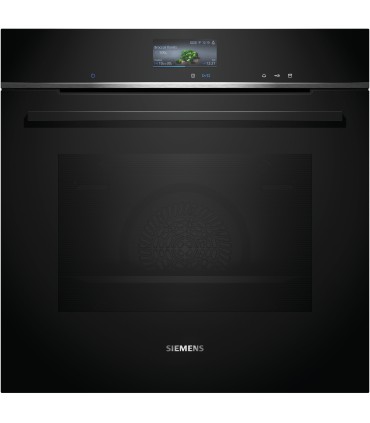Siemens HR776G1B1 iQ700, Horno pirolítico con vapor, 60 x 60 cm, Negro