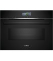 Siemens CM776GKB1 iQ700, Horno compacto pirolítico con microondas, 60 x 45 cm, Negro