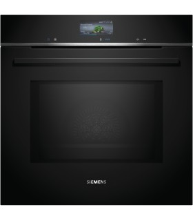 Siemens HM776GKB1 iQ700, Horno pirolítico con microondas, 60 x 60 cm, Negro