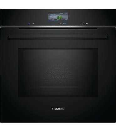 Siemens HM776GKB1 iQ700, Horno pirolítico con microondas, 60 x 60 cm, Negro