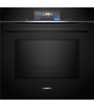 Siemens HM778GMB1 iQ700, Horno pirolítico con microondas, 60 x 60 cm, Negro