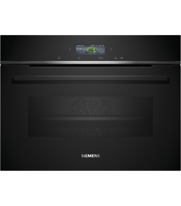 Siemens CB734G1B1 iQ700, Horno compacto, 60 x 45 cm, Negro