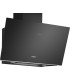 Siemens LC91KLT60 iQ700, Campana decorativa de pared, 90 cm, Cristal negro