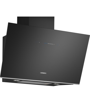 Siemens LC91KLT60 iQ700, Campana decorativa de pared, 90 cm, Cristal negro
