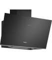 Siemens LC91KLT60 iQ700, Campana decorativa de pared, 90 cm, Cristal negro