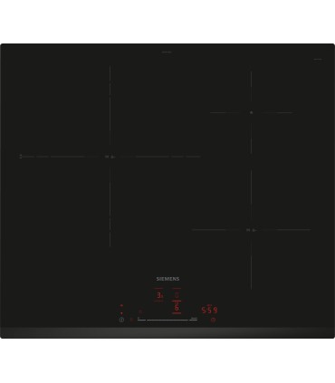 Siemens EH631HDC1E iQ300, Placa de inducción, 60 cm, Negro, sin perfiles