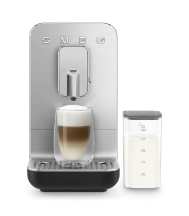 Smeg BCC13BLMEU Cafetera superautomática, Collezione, Negro, con capuccinador