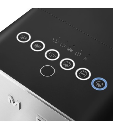 Smeg BCC13BLMEU Cafetera superautomática, Collezione, Negro, con capuccinador