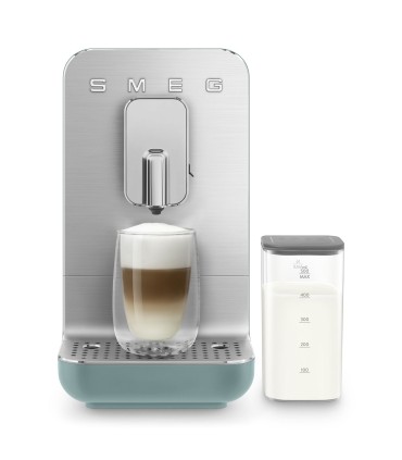 Smeg BCC13EGMEU Cafetera superautomática, Collezione, Verde Esmeralda Mate, con capuccinador