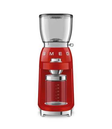 Smeg CGF11RDEU Molinillo de Café, 50's Style, Rojo