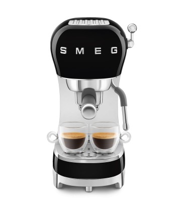Smeg ECF02BLEU Cafetera Espresso, 50's Style, Negro