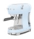 Smeg ECF02PBEU Cafetera Espresso, 50's Style, Azul