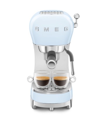Smeg ECF02PBEU Cafetera Espresso, 50's Style, Azul