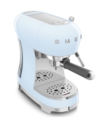 Smeg ECF02PBEU Cafetera Espresso, 50's Style, Azul
