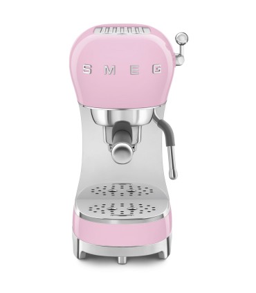 Smeg ECF02PKEU Cafetera Espresso, 50's Style, Rosa