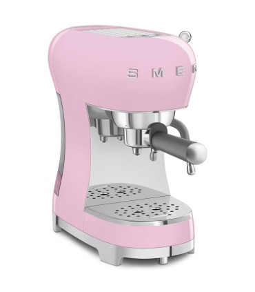 Smeg ECF02PKEU Cafetera Espresso, 50's Style, Rosa