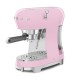 Smeg ECF02PKEU Cafetera Espresso, 50's Style, Rosa