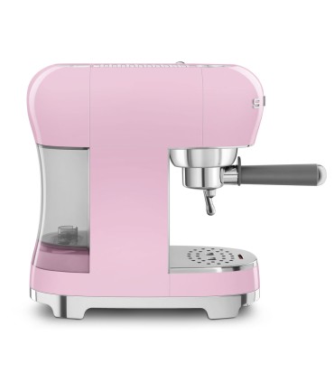 Smeg ECF02PKEU Cafetera Espresso, 50's Style, Rosa
