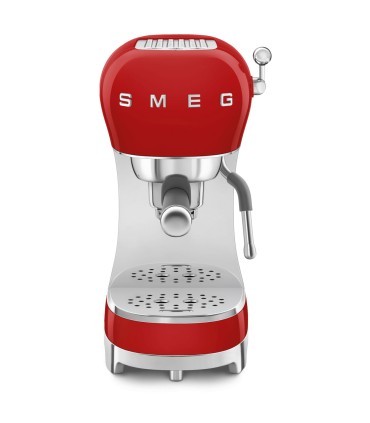 Smeg ECF02RDEU Cafetera Espresso, 50's Style, Rojo