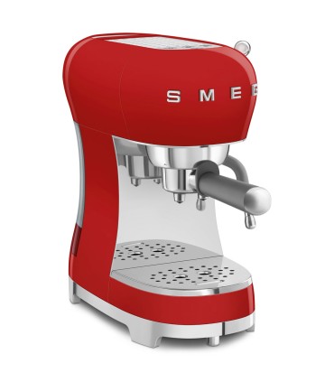 Smeg ECF02RDEU Cafetera Espresso, 50's Style, Rojo