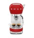 Smeg ECF02RDEU Cafetera Espresso, 50's Style, Rojo