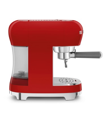 Smeg ECF02RDEU Cafetera Espresso, 50's Style, Rojo