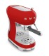 Smeg ECF02RDEU Cafetera Espresso, 50's Style, Rojo