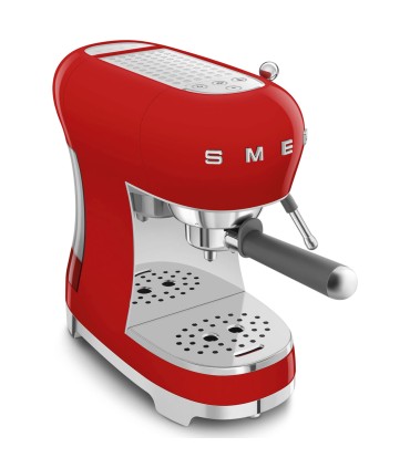 Smeg ECF02RDEU Cafetera Espresso, 50's Style, Rojo