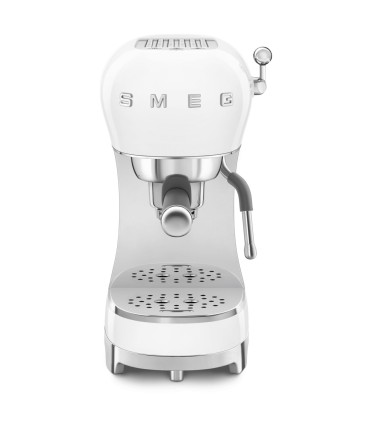 Smeg ECF02WHEU Cafetera Espresso, 50's Style, Blanco