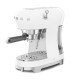 Smeg ECF02WHEU Cafetera Espresso, 50's Style, Blanco