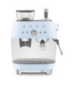 Smeg EGF03PBEU Cafetera espresso con molinillo integrado, 50's Style, Azul