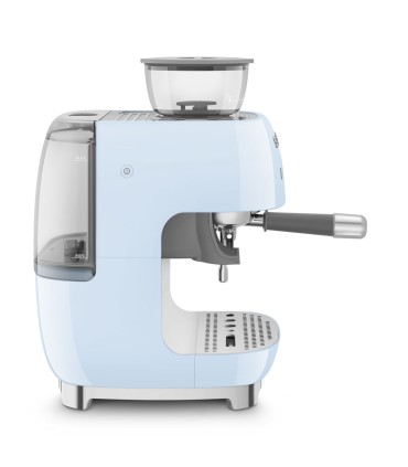 Smeg EGF03PBEU Cafetera espresso con molinillo integrado, 50's Style, Azul
