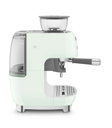 Smeg EGF03PGEU Cafetera espresso con molinillo integrado, 50's Style, Verde