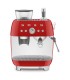 Smeg EGF03RDEU Cafetera espresso con molinillo integrado, 50's Style, Rojo