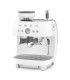 Smeg EGF03WHEU Cafetera espresso con molinillo integrado, 50's Style, Blanco